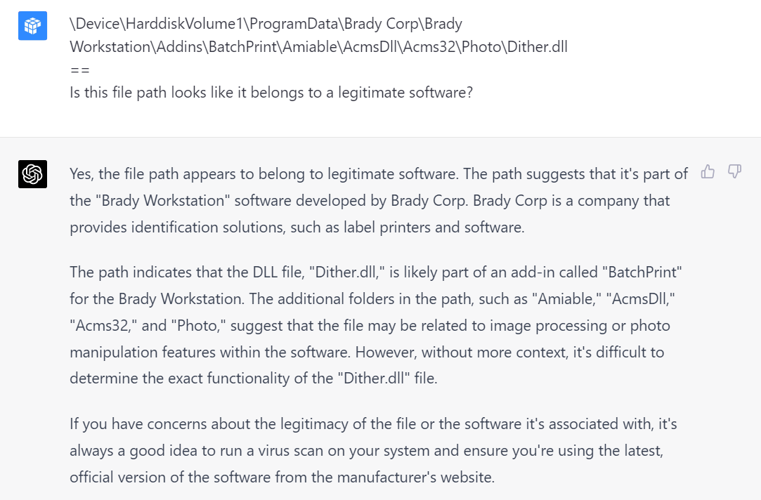 legit software file path investigation chatgpt