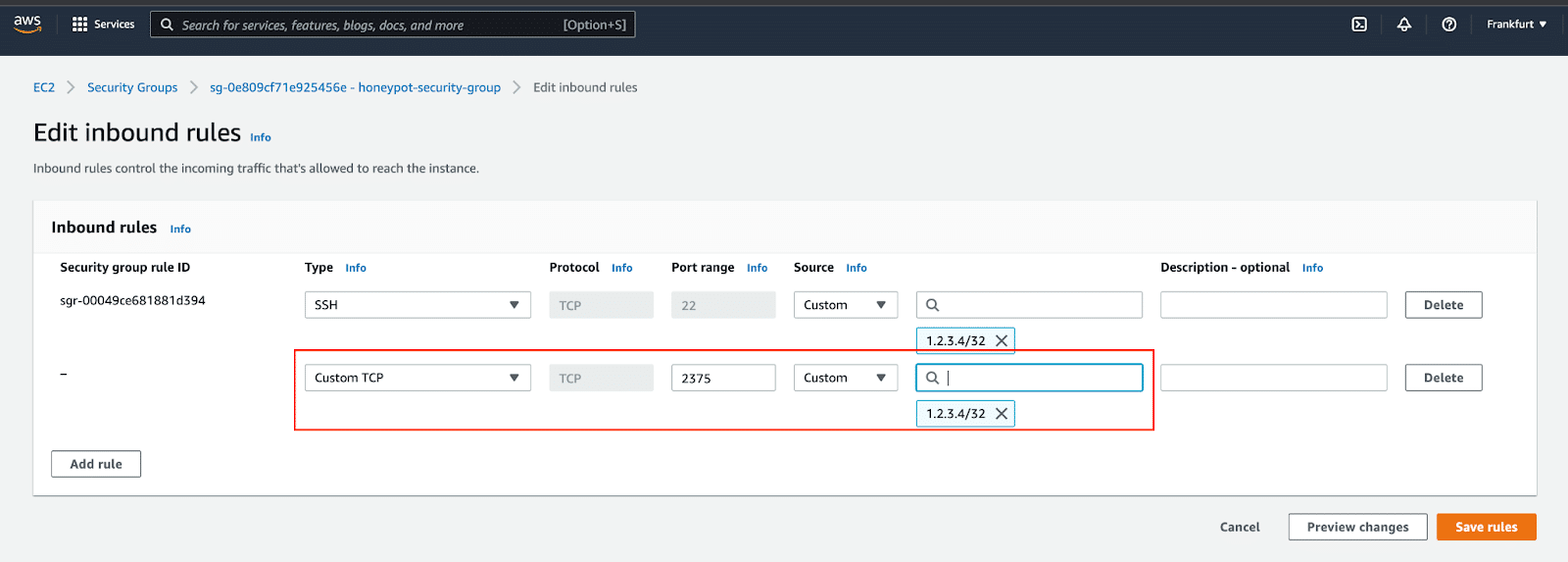 Docker API port access