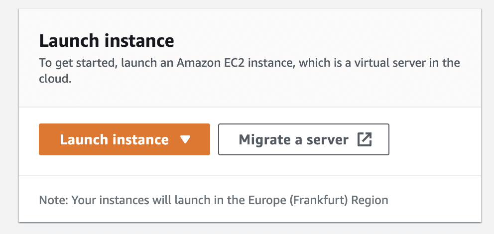 Launch instance button