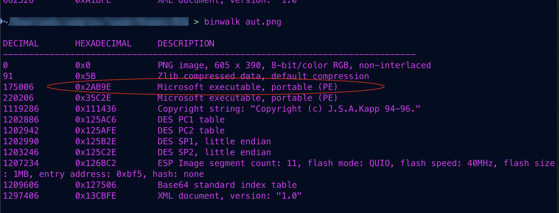 PNG files containing PE executables embedded