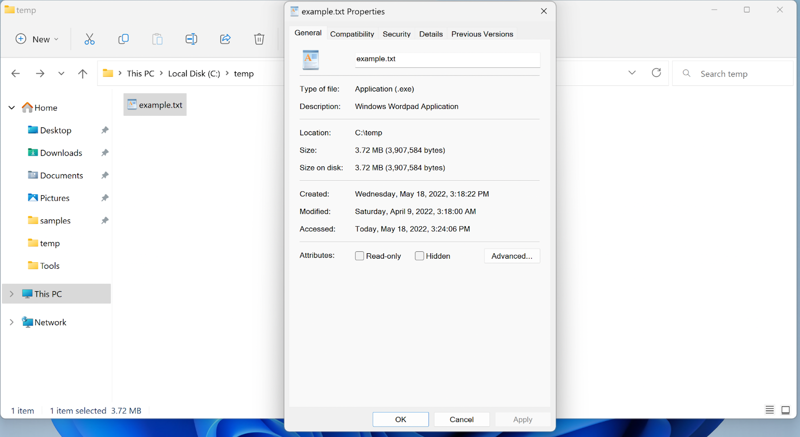 hidden extension on phishing email attachment