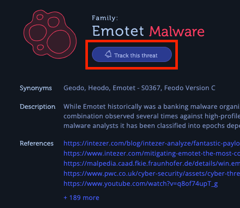 tracking threat actors and families
