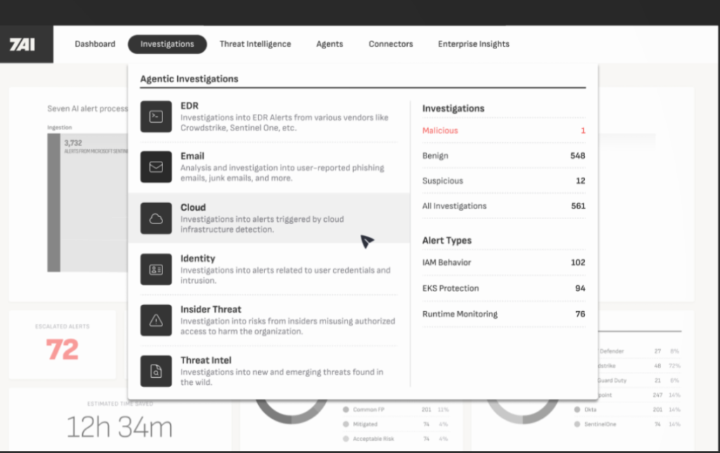 Screenshot of 7AI product