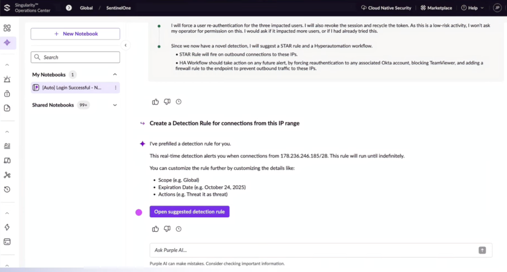 SentinelOne Purple AI product image